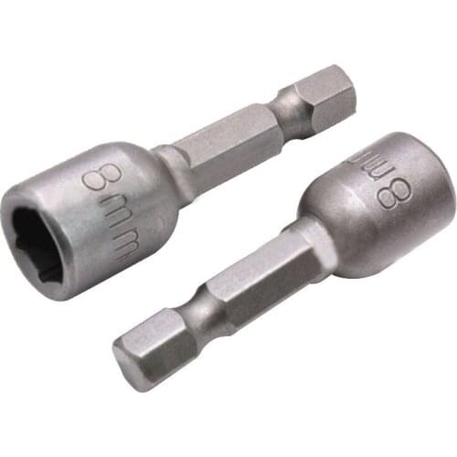 10xMagnetic Nut Driver Setter 8mm 5/16 Socket Adapter Hex Drill Bit Pack Supply