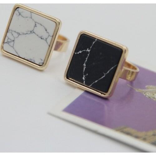 6pcs/lot new arrival items fashion jewelry accessories square synthetic stone ring