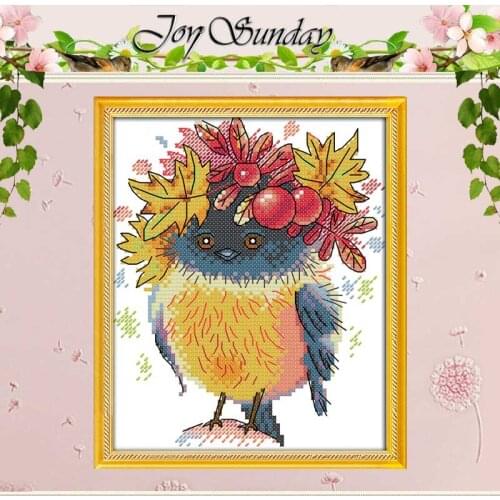 Autumn bird painting counted Cross Stitch 11CT 14CT Cross Stitch Set Wholesale DIY Cross-stitch Kit Embroidery Needlework