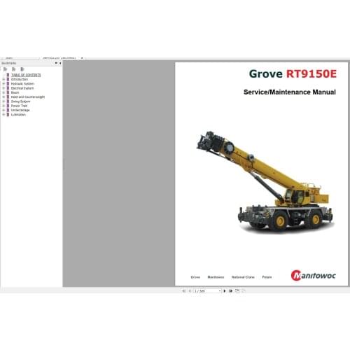 Grove Cranes 19GB Full Model DVD Part, Operator & Maintenance, Service Manual, Schematic