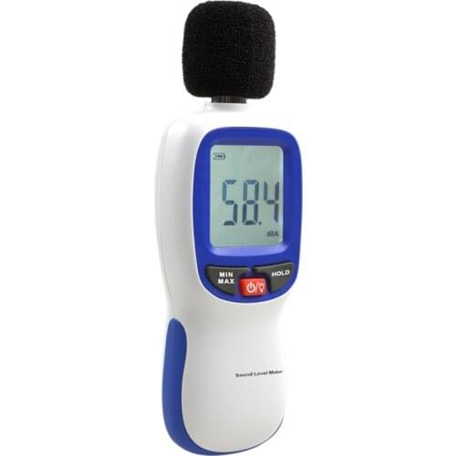 Portable Digital Sound Level Meter 30~130dBA Resolution:0.1dB Handheld Mini LCD Noise Sound Tester In Decibels With Package