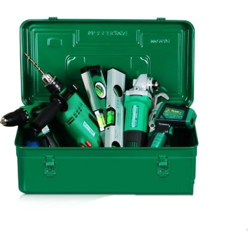 Professional iron tools box Single layer hardware toolbox Household Maintenance Electrician tool carrying case storage Organizer