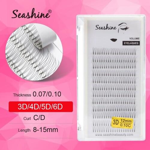 Seashine Premade Volume Lash Fans 3D 4D 5D 6D Volume Fans Extension Professional Russian Volume Eyelash Extension