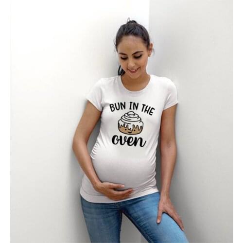Bun In The Oven Shirt Maternity T-Shirt Pregnancy Announcement Shirt Funny Maternity Shirts Pregnancy Gift Mom Soft Shirt