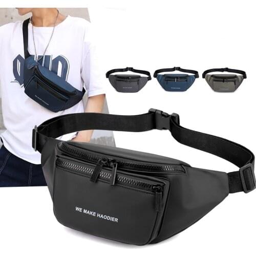 Waterproof Man Waist Bag Fashion Chest Pack Outdoor Sports Crossbody Casual Travel Male Bum Belt Bag