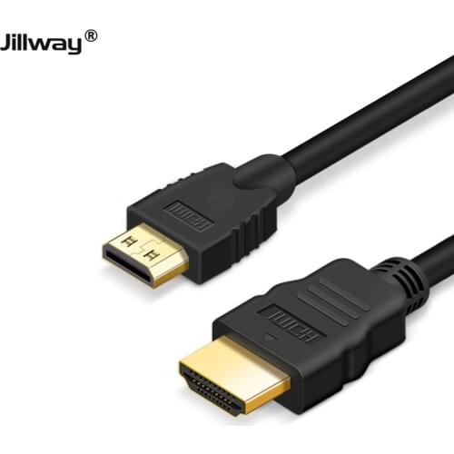 Jillway Mini-HDMI to HDMI High-Speed Cable 4K/HD cable DP to HDMI 1080P/4K 60hz Converter for HDTV Projector Laptop PC
