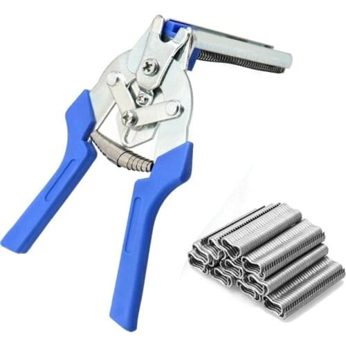TOP 1 Pcs Hog Ring Pliers with 600 Pcs M Type Nails,Installation Repair Hand Tools for Animal Cages,Fencing,Railing,Car