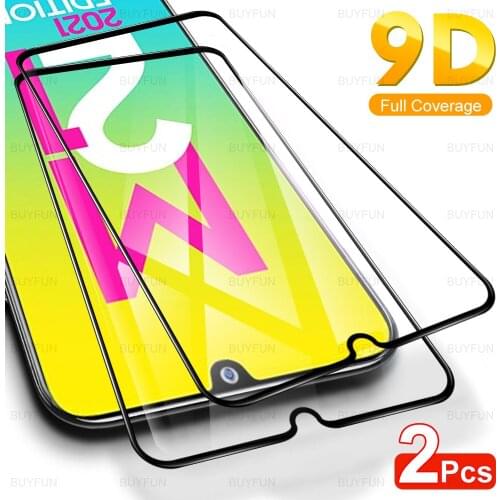 2pcs screen protector for samsung galaxy m21 2021 full cover front protective glass for galaxy galax m 21 21m 2021 tempered glas