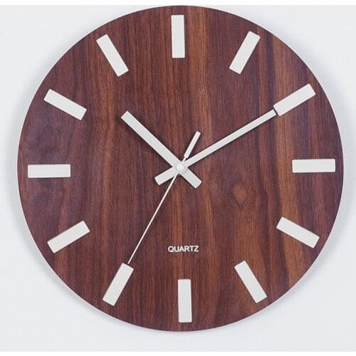 2021 Luminous Wall Clock Modern Night Light Unique Art Design Cheap Big Wooden 3D Home Decor Dark Glowing Up Quartz Wall Clocks