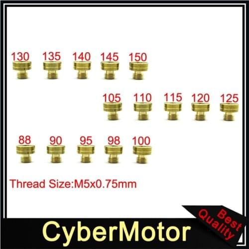 #88 90 95 98 100 105 110 115 120 125 125 130 135 140 145 150 Main Jets For Mikuni Carb VM22 VM24 VM26 VM30 125cc-250cc Dirt Bike