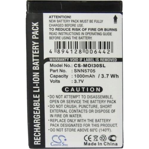 Cameron Sino 1000mAh Battery For MOTOROLA i733, i736, i760, i85, i850, i855, i860, i870, i875, i88, i90, i920, i930, i95