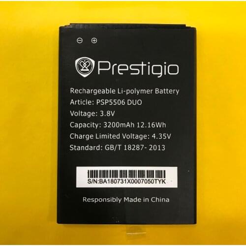 MLLSE 3200mAh Battery For Prestigio Grace Q5 PSP5506DUO PSP5506 PSP 5506 DUO mobile Phone