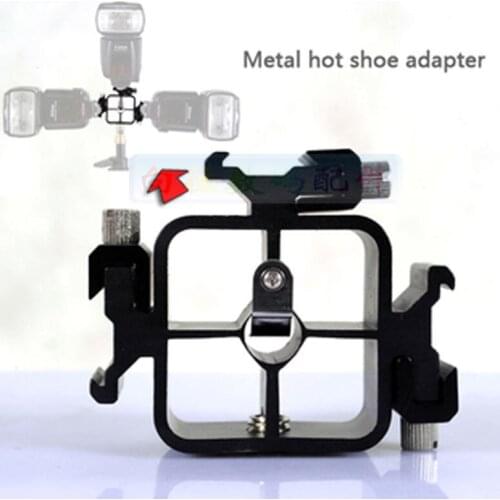 Foto Studio aksesoris, 3 kepala tiga Hot shoe, Kilat berdiri adaptor braket, Gunung memicu, Pemegang payung