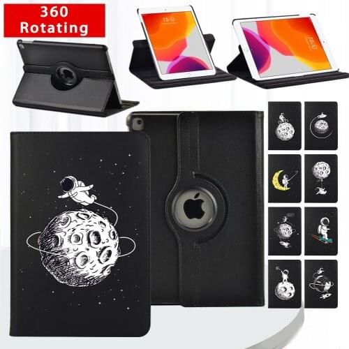 Leather 360 Degrees Rotating Tablet Cover Case for Apple Ipad Mini 4/5/ipad 2/3/4/IPad 5/6/7/8th Smart Wake Up Protective Shell