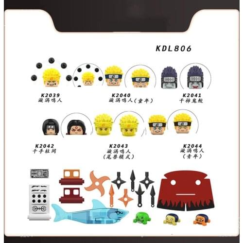 Narutoed Action Figures Hoshigaki Kisame Senju Hashirama Mini Bricks Building Blocks Diy Assembled Educational Toys Gifts