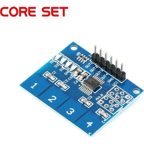 10pcs TTP224 Capacitive 4-way 4 Channel Touch Switch Digital Touch Sensor Module