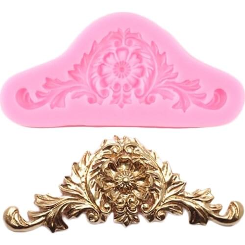 Sugarcraft Baroque Crown Silicone Mold DIY Party Cake Decorating Tools Cake Border Fondant Mould Candy Clay Chocolate Molds