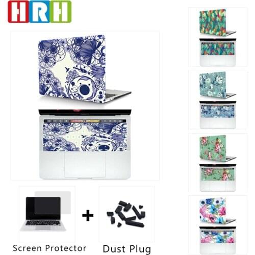 HRH Flower Laptop Body Shell Protective Hard Case Keyboard Protective for Mac Air Pro Retina 11 12 13 15Touch A2159 A2289 A2251
