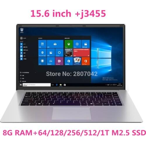15.6 inch Laptop With 8G RAM 1TB 512G 256G 128G SSD Gaming Laptops Ultrabook intel j3455 Quad Core Notebook Computer FHD Netbook