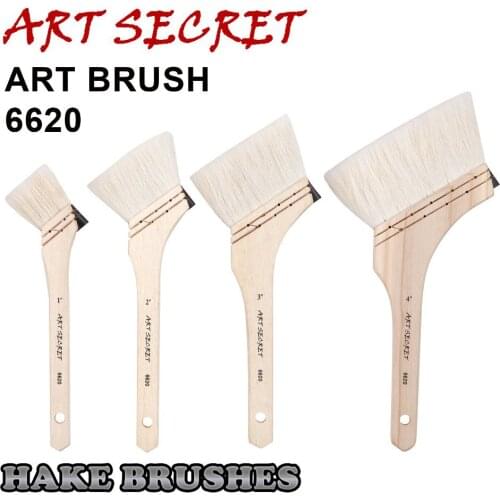 Artsecret Slant Paint-Brush 6620 Fine Goat Hair Wooden Handle Oil Acrylic Art Supplies Tools For Wall Cloth Painting Floor Door