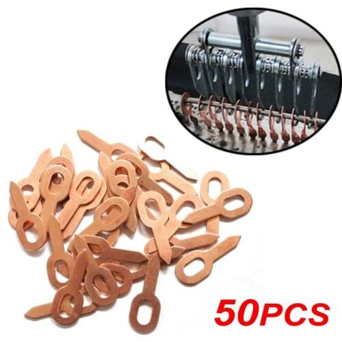 JEAZEA 50Pcs Copper Plated Oval Dent Puller Rings For Spot Welding Soldering Car Body Panel Washer Kit Removal Repair Tool
