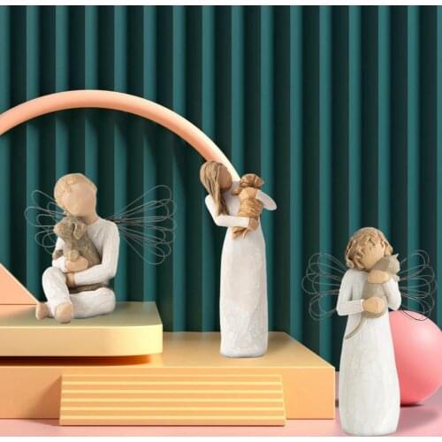 Beautiful Angel Resin Craft Fairy Figurines Wedding Gift Home Decoration