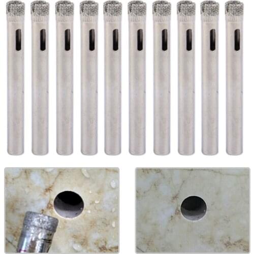 LETAOSK 10 pcs 6mm Diamond Coated Tool Drill Bit Hole Saw Set for Glass Ceramic Marble Tile