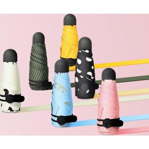 Mini Ultralight Small Sun Umbrella Sunscreen and UV Protection Female Sunshade Dual-use Five Folding Pocket Umbrella