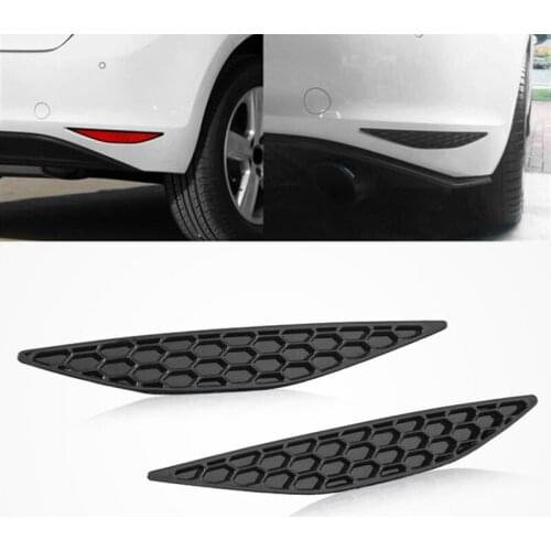 2Pcs Modified Glossy Honeycomb Tail Rear Fog Light Lamp Cover Trim Styling Insert Garnish for Golf 7 MK7