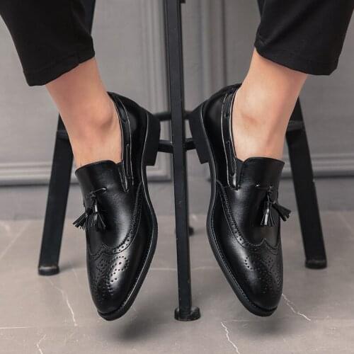 Men Dress Shoes Spring Fashion Business Wedding Footwear Man Comfy Leather Design Formal Shoes Men Europe Style Men Shoes