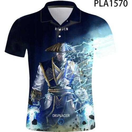 2020 New Mortal Kombat 3D Printed Fashion Streetwear Ropa De Hombre Short Sleeve Cool Men Camisas Ropa Cool Polo Homme