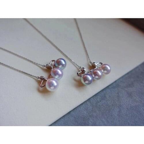 New Arrival 925 Silver Necklace Chain with Pendant Mountings Findings Jewelry Parts Fittings Accessories for Pearls