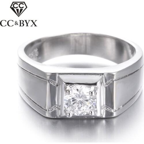 Wedding Engagement Rings For Women White Gold color Cubic Zirconia Ring CZ Bague Birthday-Gift-For-Girlfriend CC236