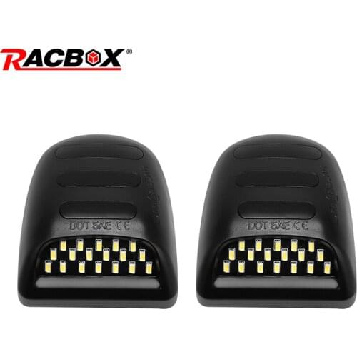 A pair LED License Plate Lamp RED OLED Neon Tube 6000K Error-free for Chevy Avalanche Silverado 1500 1500HD 2500 2500HD 3500 12V