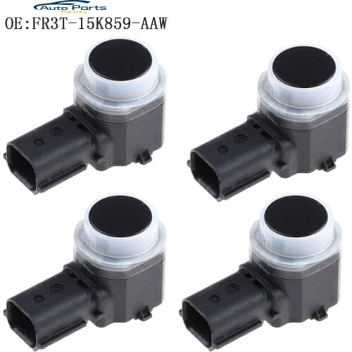 4PCS Black And White Color New PDC Parking Sensor Parking Radar Parking Assistance For Ford FR3T-15K859-AAW FR3T15K859AAW