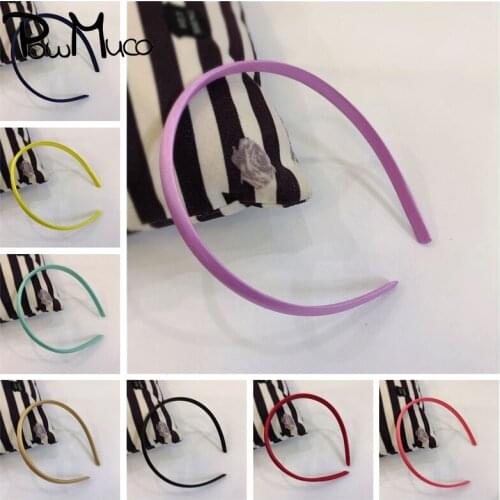 Powmuco 10 MM Candy Color Wrapping Cloth Thickened Elastic Hairband DIY Princess Headwear Hair Accessories Clothing Decoration
