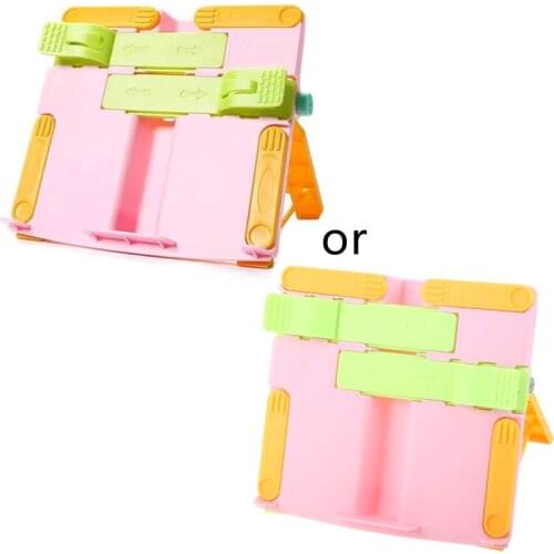 Adjustable Kid Children Reading Shelf Holder Portable Folding Book Stand Support K92C