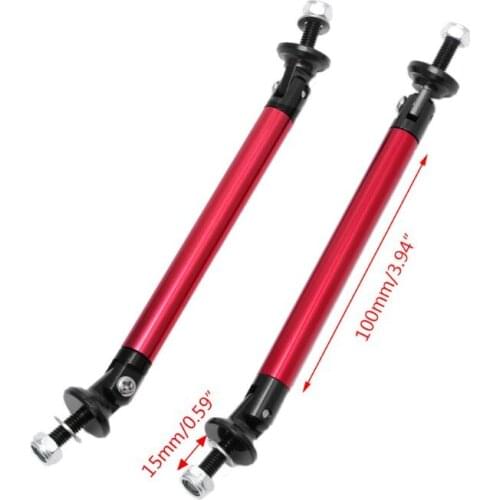 X7AE 2x Adjustable Universal Front Rear Bumper Lip Splitter Strut Brace Rod Support Bar