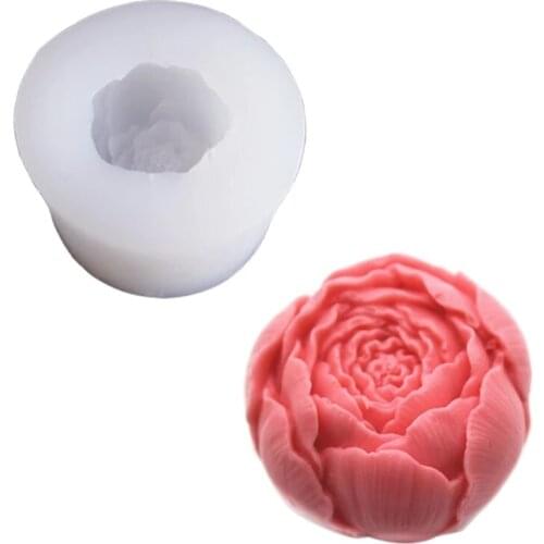 Flower Rose Silicon 3D Soap Mold Chocolate DIY Manual Handmade Cake Candy Baking Mould Decorating Forms Soap Craft Making Tools