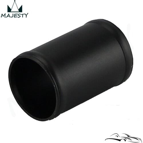 Alloy Aluminum Hose Adapter Joiner Pipe Connector Silicone 48mm 1 7/8" inch Black