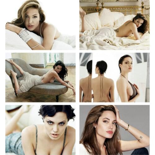 Sticker Moive NEW 2021 The Eternals Angelina Jolie Sex Red Lip Hot Body Nude Art Sexy Queen Girl Women DIY Painted Home Decor