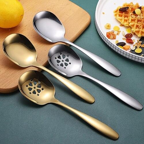 Creative Stainless Steel Teaspoons Set Coffee Tableware European Style Leaf Shape Stir Spoon Reusable Kitchen Gadget Sets