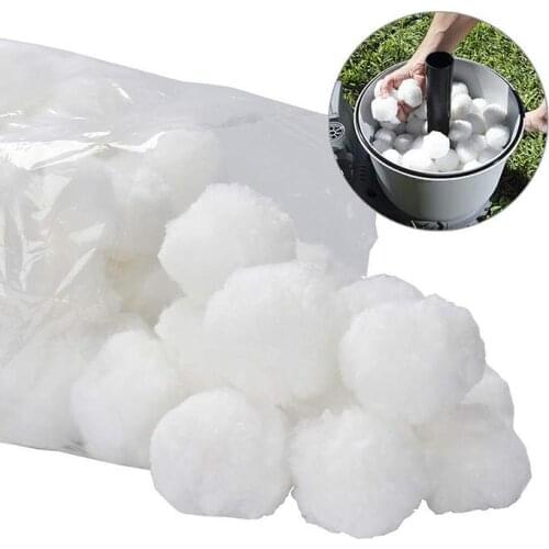 Fiber Water Filter Cleaning Ball Portable Lightweight For Swimming White Pool About 500g Pool Aquarium Fish Tank
