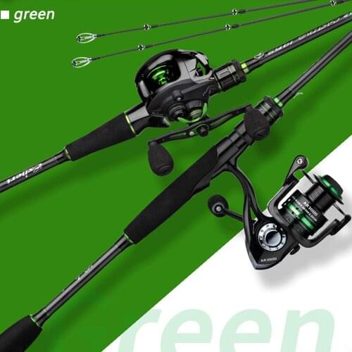 1.98M/2.1M/2.4M Lightweight Hard Lure Fishing Rod 2 Sections Carbon Fiber Casting/Spinning Rod M/MH Ocean Beach Fishing Pole