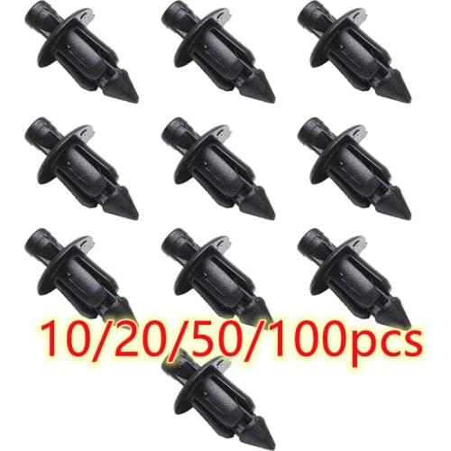 10/20/50pcs 6mm Car Plastic Fairing Rivet Fender Rivet Clips Fastener Screw Clips For Honda ATV Suzuki Motorcycle Accessories