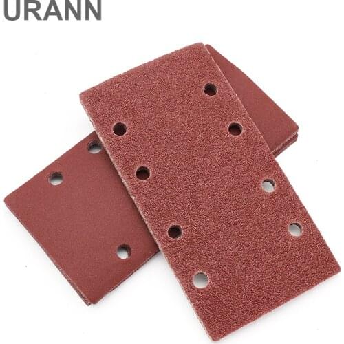 10pcs Self-adhesive Sandpaper Square Sander Sand Paper Hook Loop Sandpaper Disc Abrasive Tools For Polishing Grit 40-800