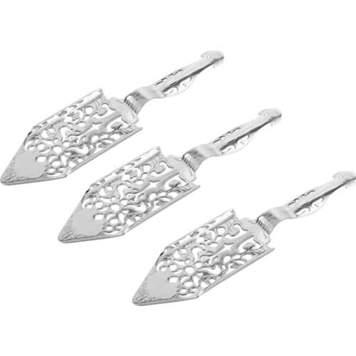 3 Pieces Stainless Steel Absinthe Spoons Portable Drinking Filter Spoon Cocktail Shaker Drinking Colander