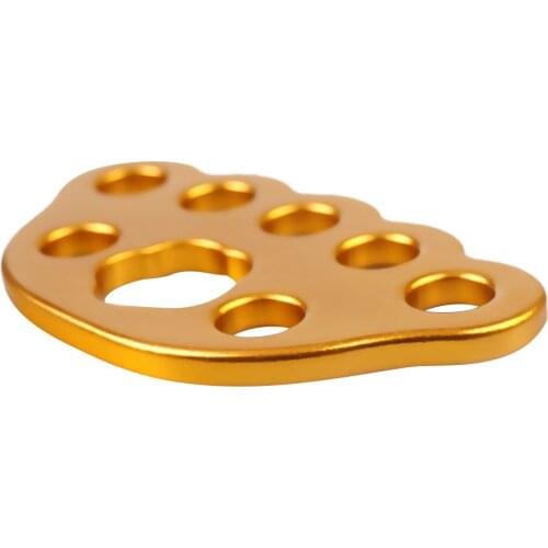 36KN 8-hole Aluminum Paw Rigging Plate for Aerial & Tree Rock Climbing