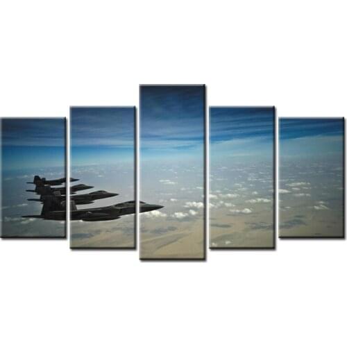 5 Panel Landscape series Wall Art Oil Painting On Canvas Printed Painting Pictures Decor painting large living room/Abstract 146
