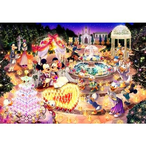 Full Square/Round Drill DIY Diamond Painting Disney Mickey Mouse Cartoon Happy Wedding Cross Stitch Mosaic Rhinestone Decor Gift